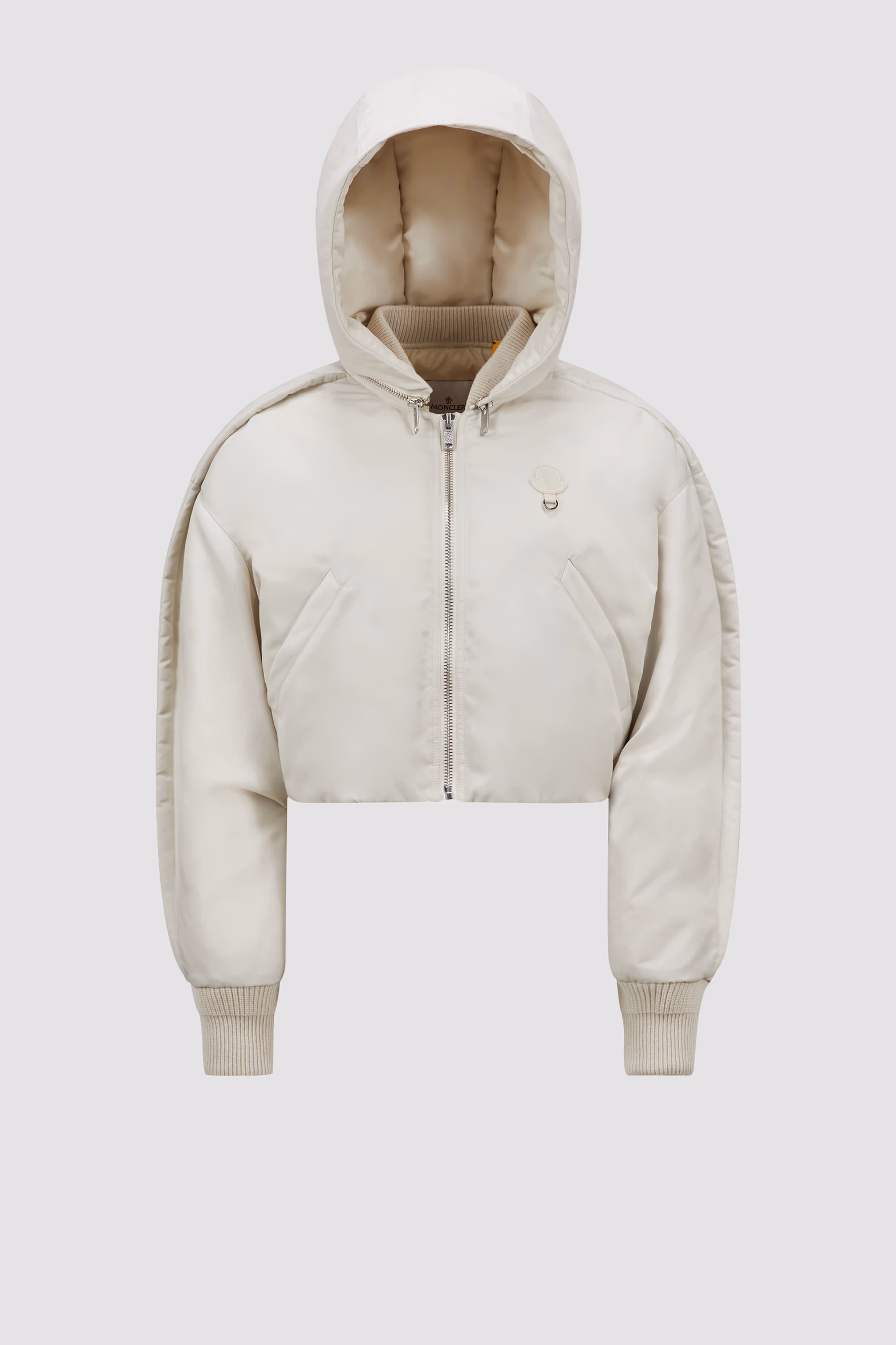 Moncler x Willow Smith Malek Hooded Short Down Jacket Women White Ivory Moncler 2
